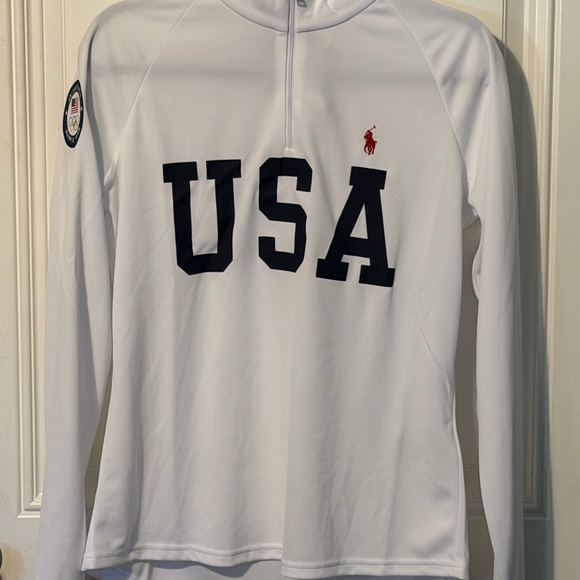 Team USA Polo Ralph Lauren Women's 2020 Summer Olympics  Quarter-Zip Pullover M - Picture 4 of 13